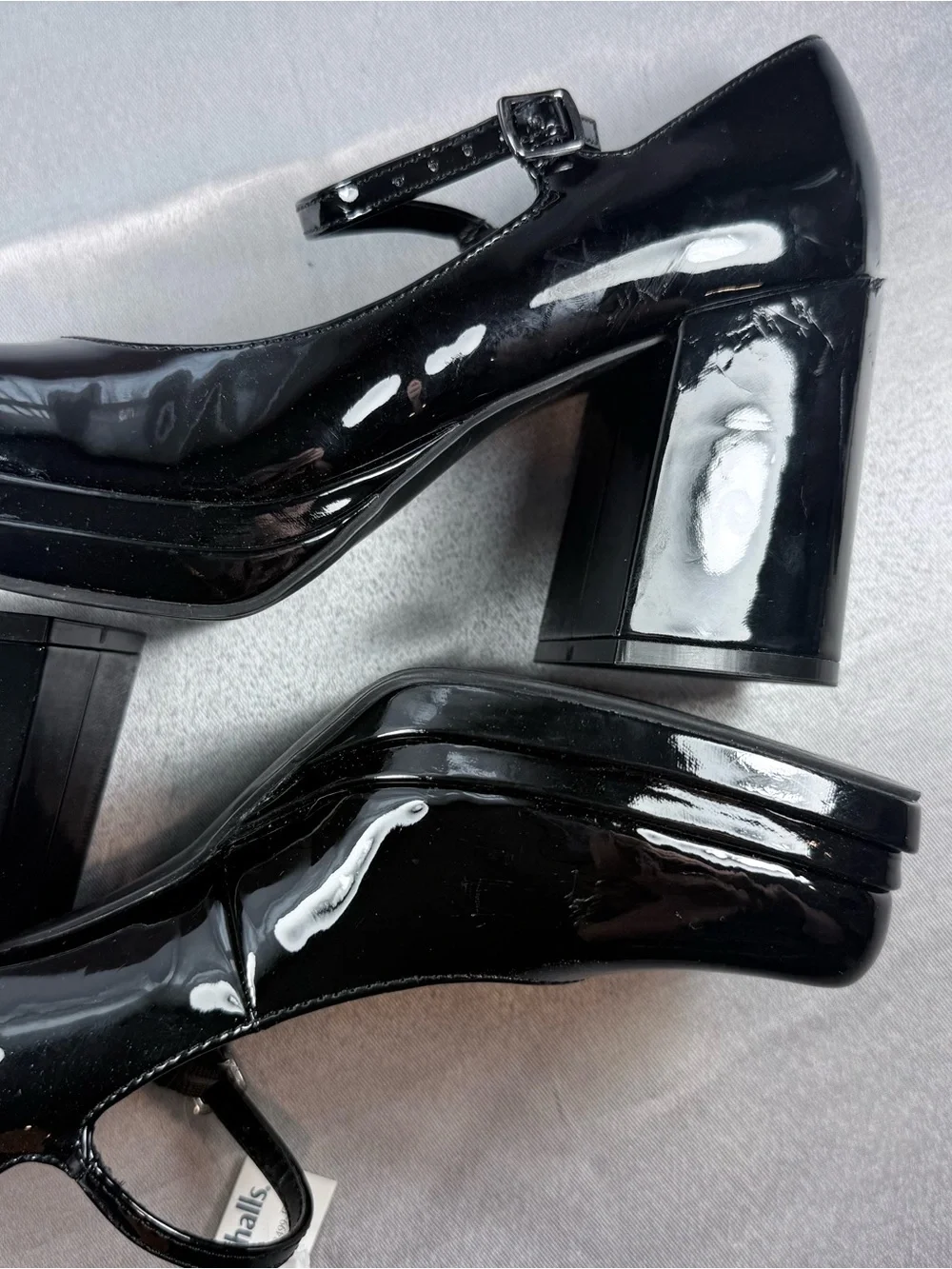 BCBGeneration Black Patent Platform Pumps